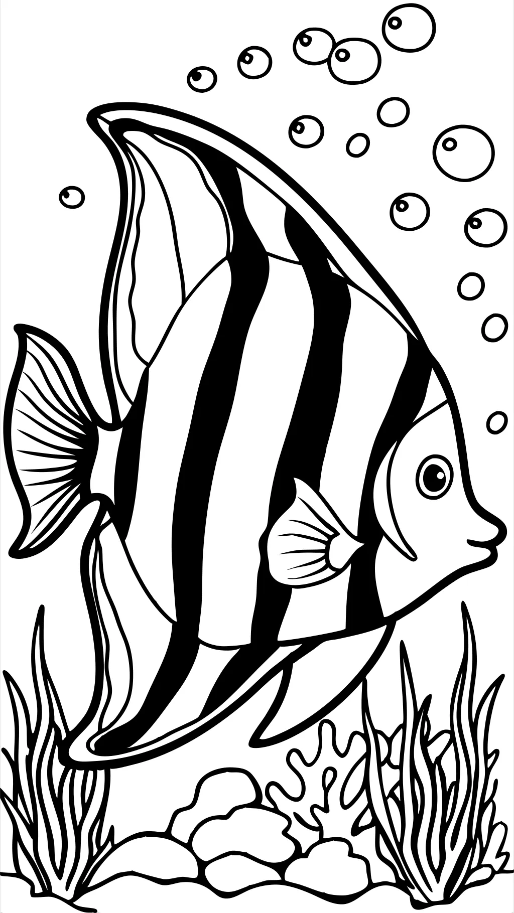 angelfish coloring page